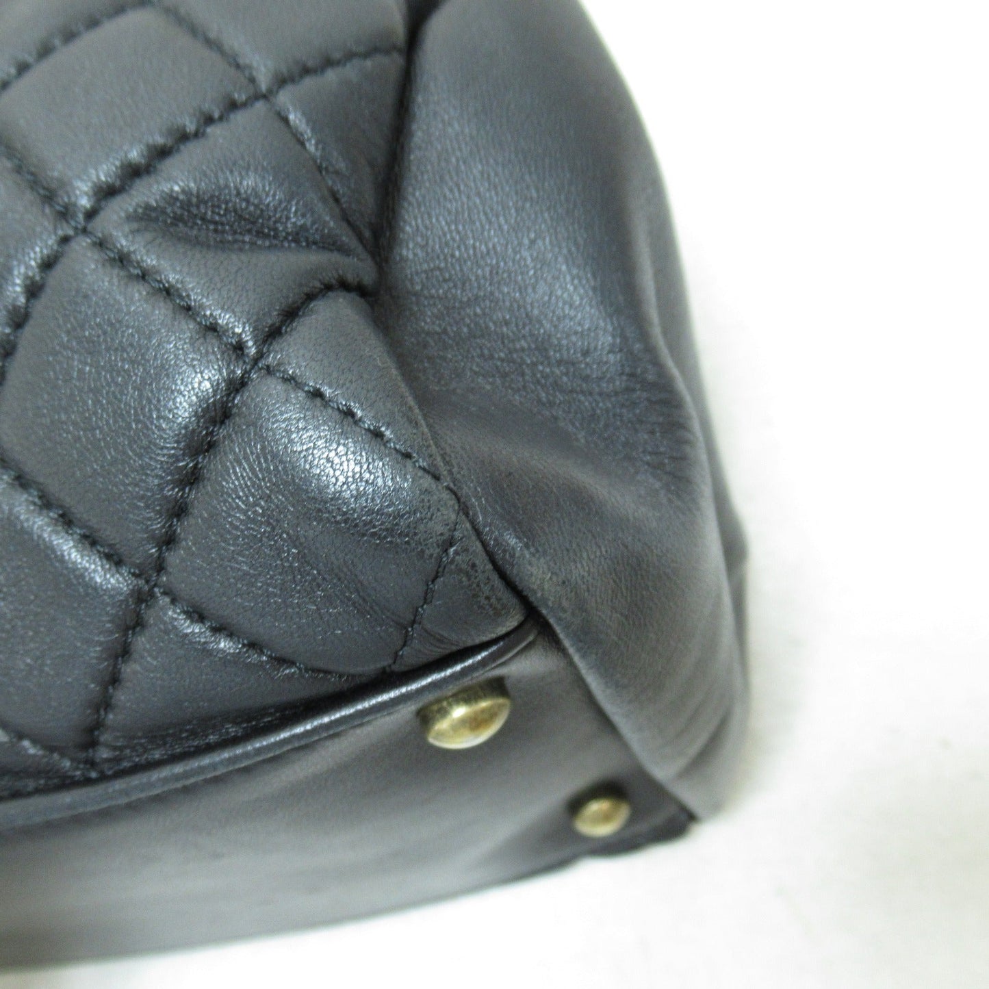 Chanel Mademoiselle Bowling Shoulder Bag Calf Black