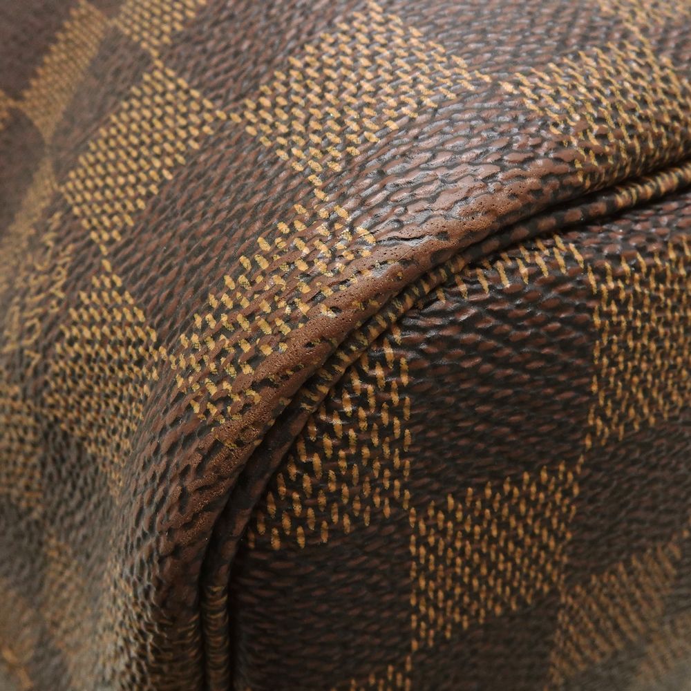 Louis Vuitton Damier Neverfull MM Ebene Tote Bag Brown
