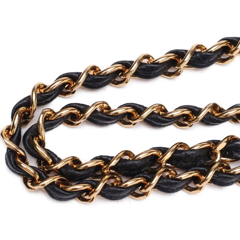 Chanel Matelasse Chain Gold Hardware Shoulder Bag Black