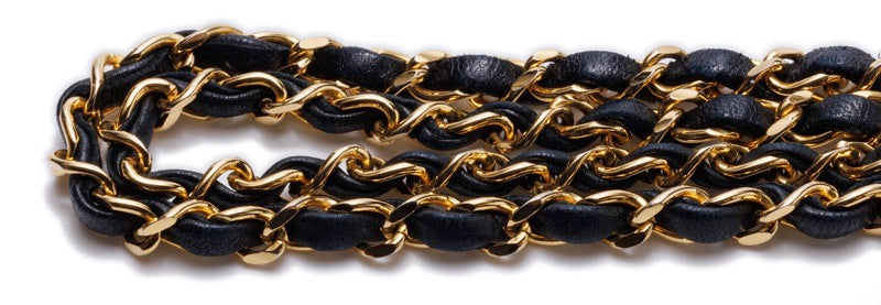 Chanel Matelasse Chain Lambskin Shoulder Bag Black