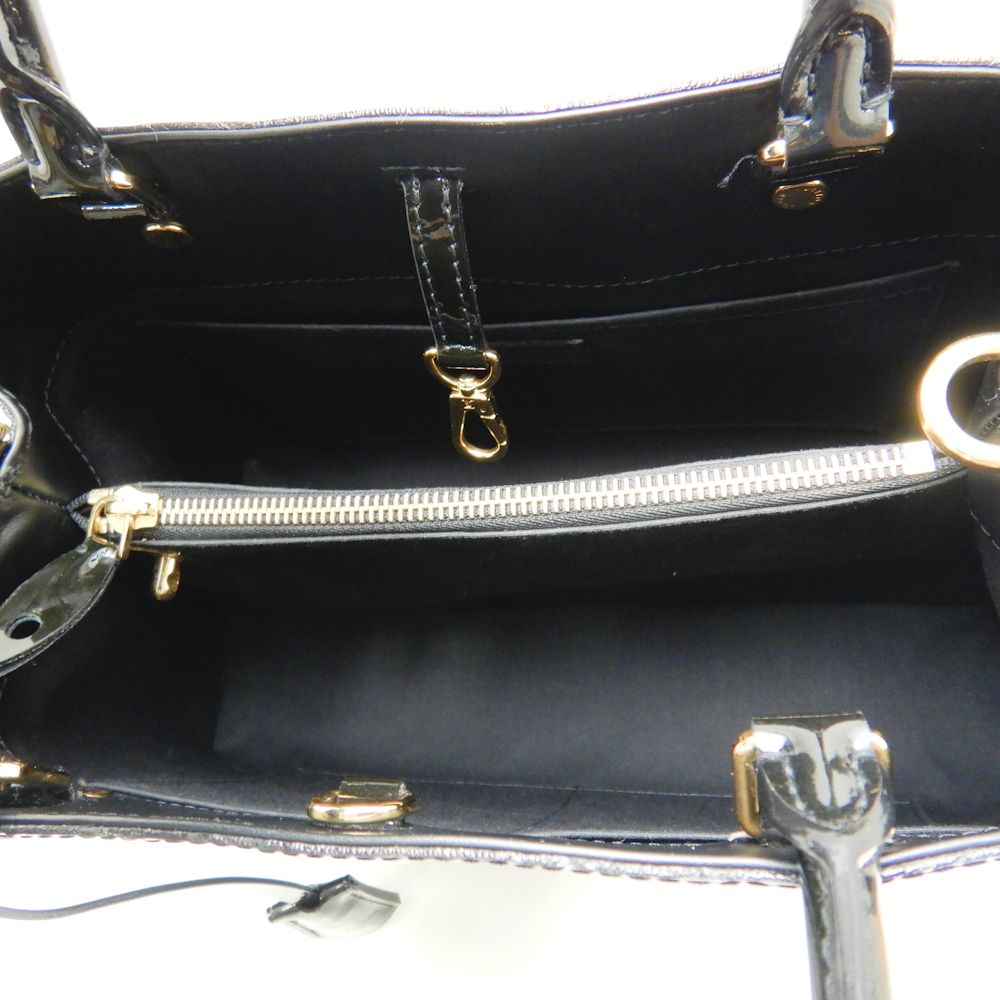 Louis Vuitton Vernis Montaigne MM Noir Black 2WAY Bag