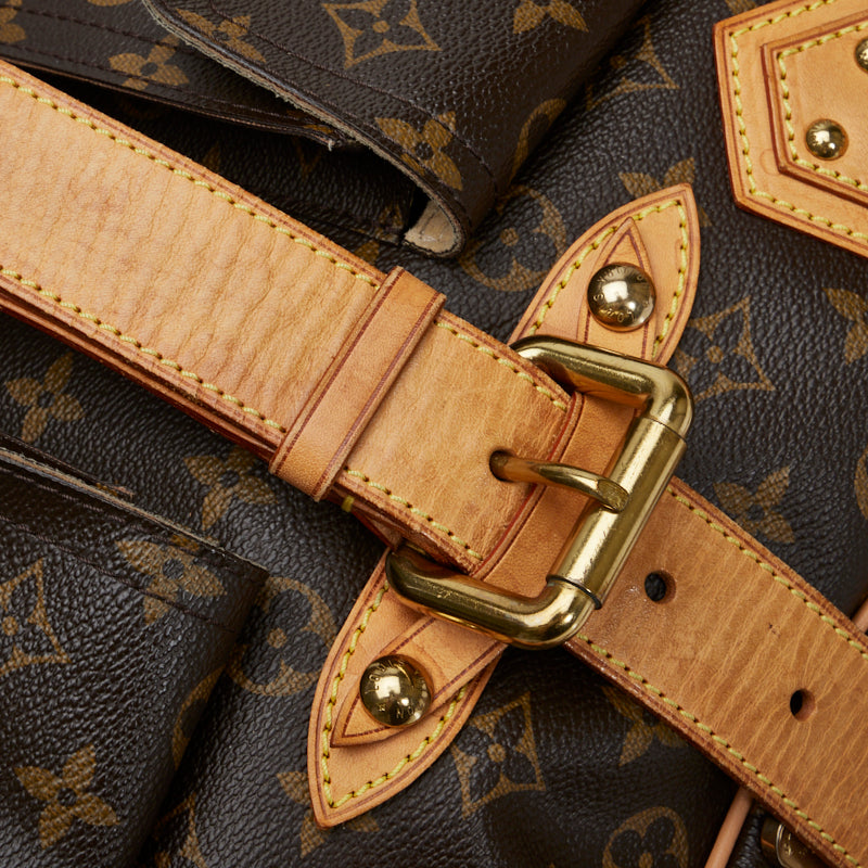 Louis Vuitton Monogram Manhattan GM Handbag Boston Bag Brown