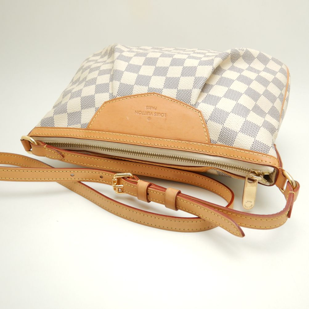 Louis Vuitton Damier Azur Siracusa PM Diagonal Shoulder White