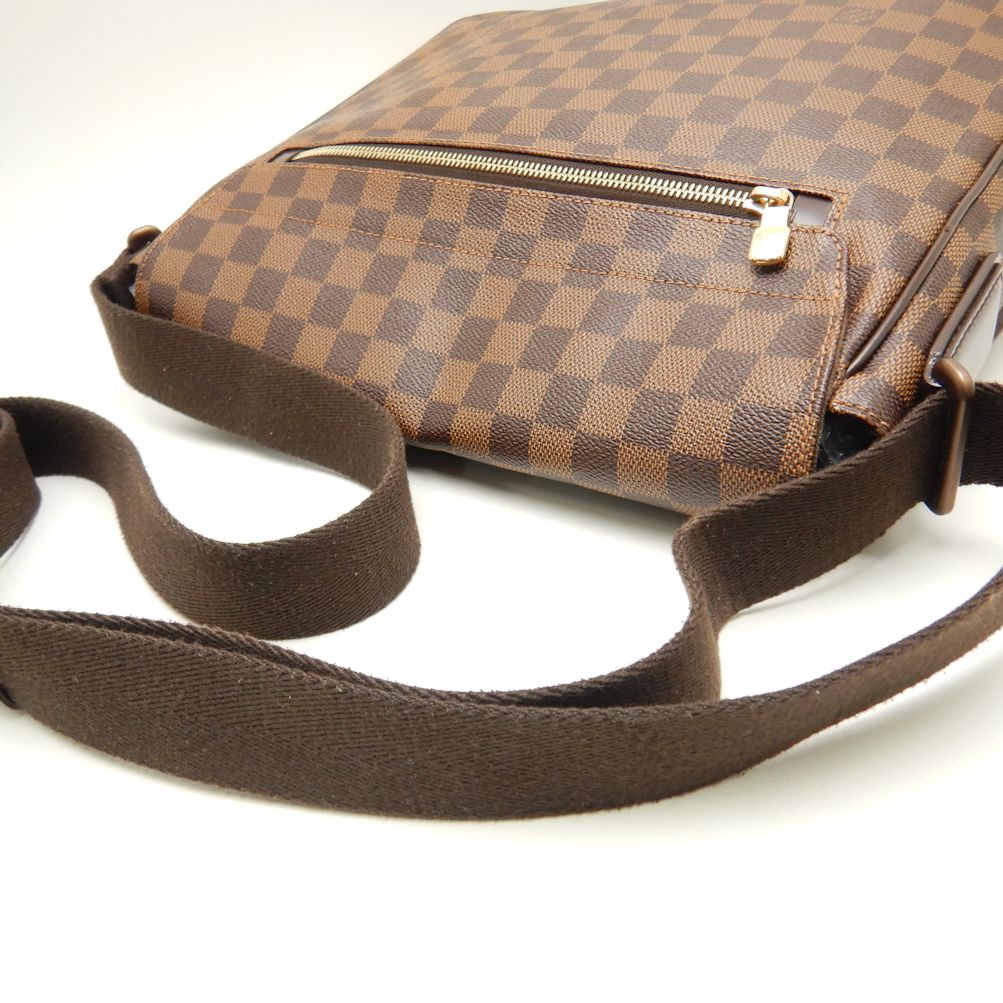Louis Vuitton Damier Naviglio MM Ebene Diagonal Shoulder Brown