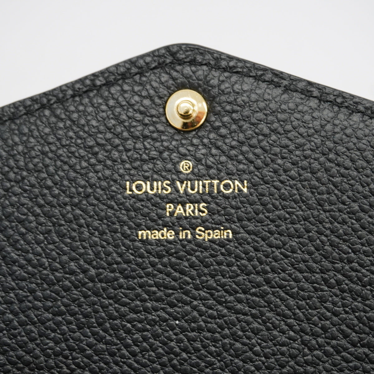 Louis Vuitton Bifold Long Wallet Monogram Implant Portefeuille Sarah Black