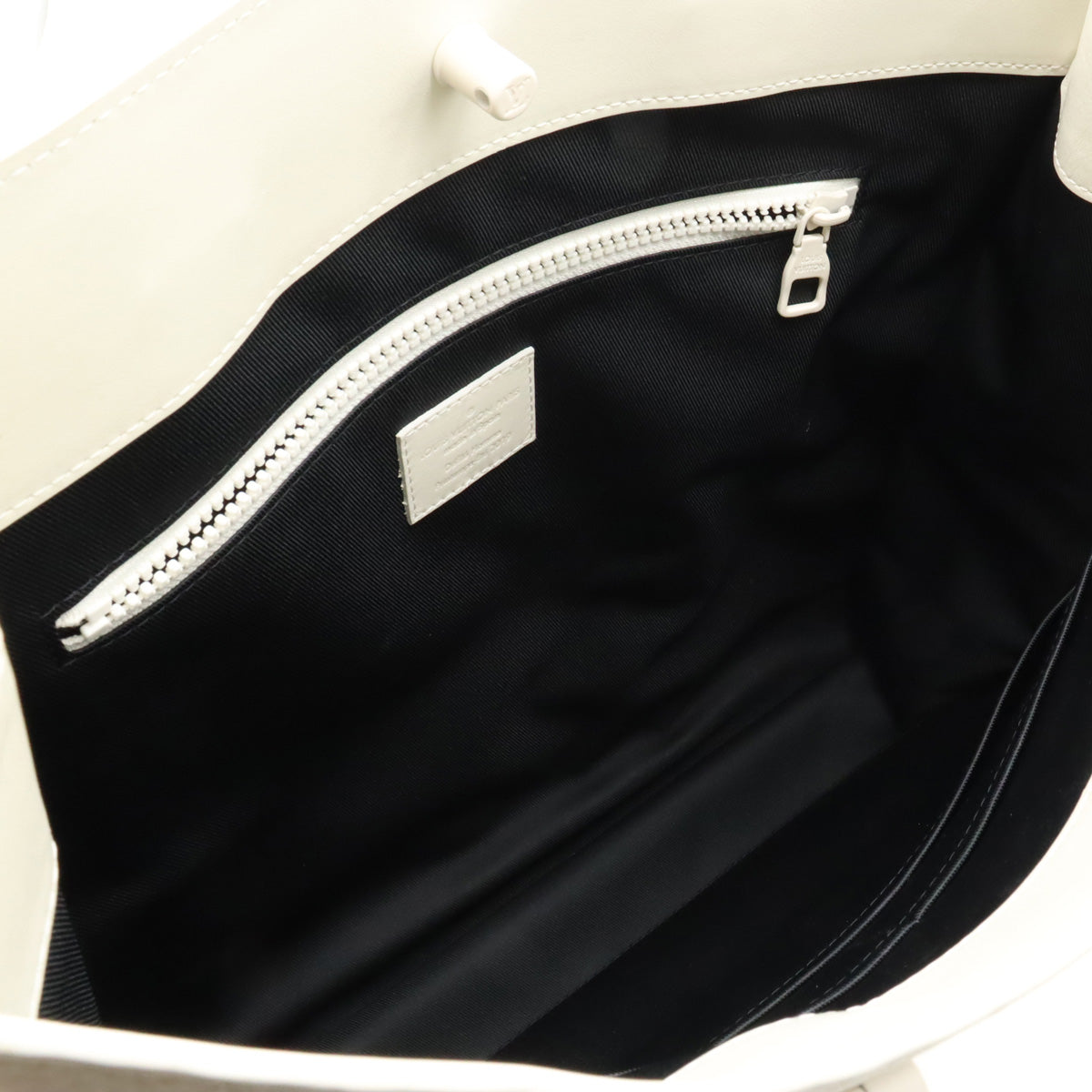 Louis Vuitton Monogram Sac Plat Empreinte Leather Tote White