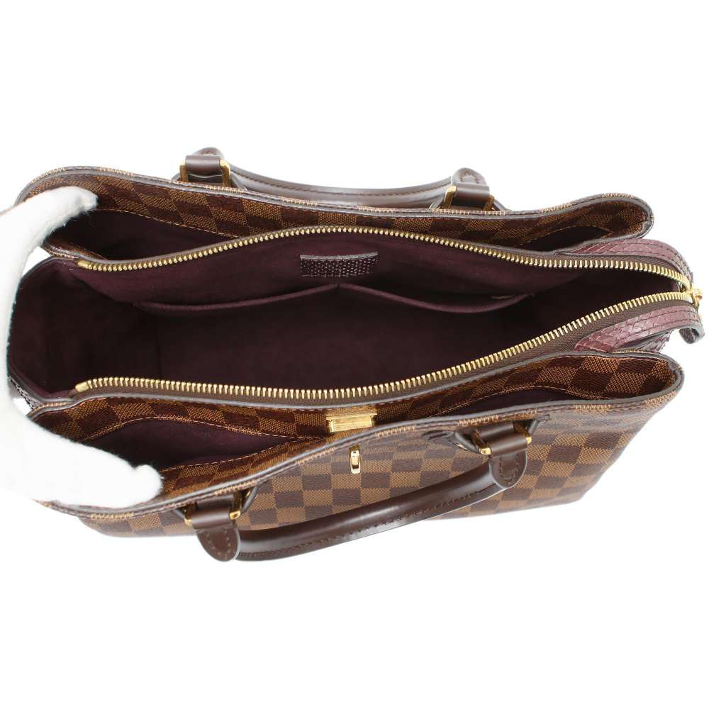 Louis Vuitton Handbag Damier Ebene Normandy Python
