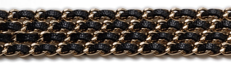 Chanel Mini Matelasse Push Lock Chain Caviar Skin Black