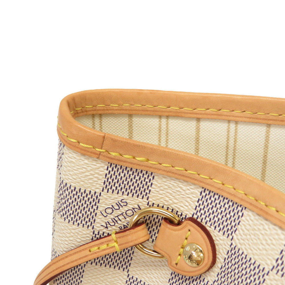 Louis Vuitton Damier Azur Neverfull PM Tote Bag White