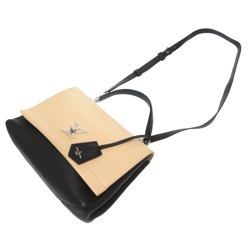 Louis Vuitton Lock Me Cartable Leather Vanilla Noir Black