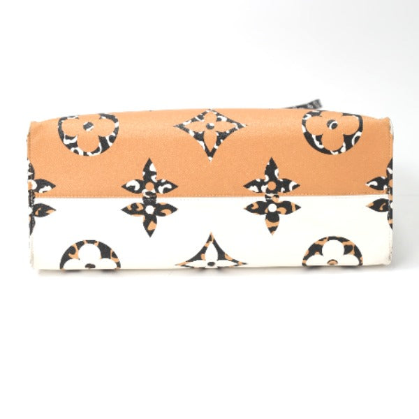 Louis Vuitton 2 Way Monogram Jungle On The Go GM Tote Bag Orange/White