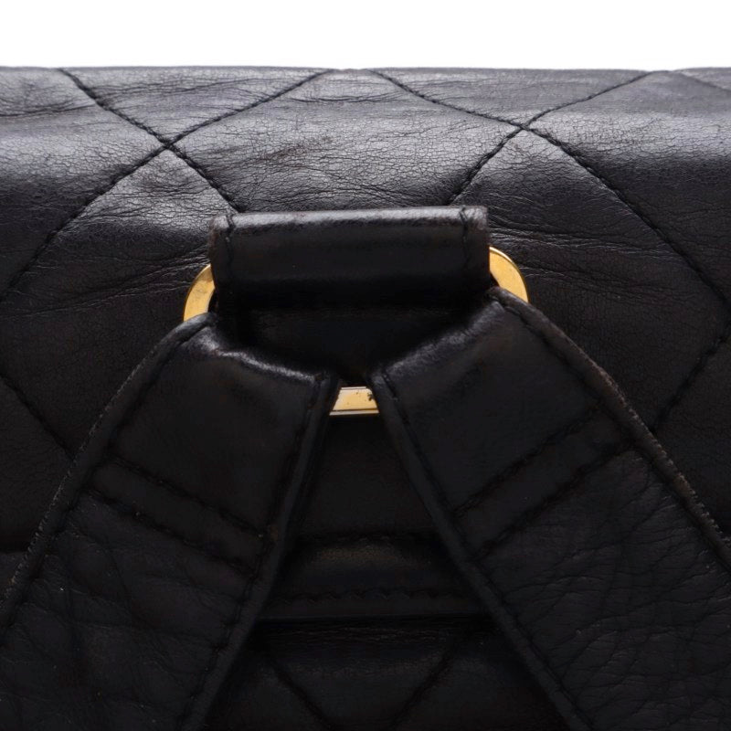 Chanel Matelasse Double Chain Backpack Lambskin Black