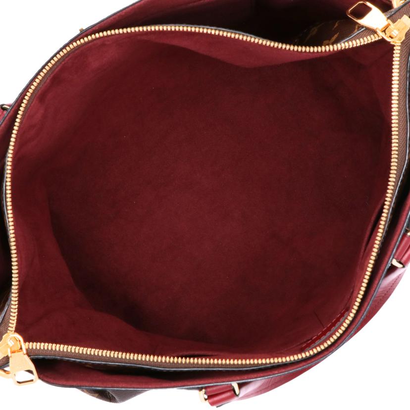 Louis Vuitton Flower Zipped Tote MM Monogram Bordeaux Red