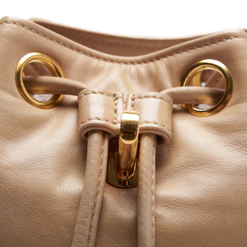 Chanel Coco Mark Round Flap Chain Lambskin Beige
