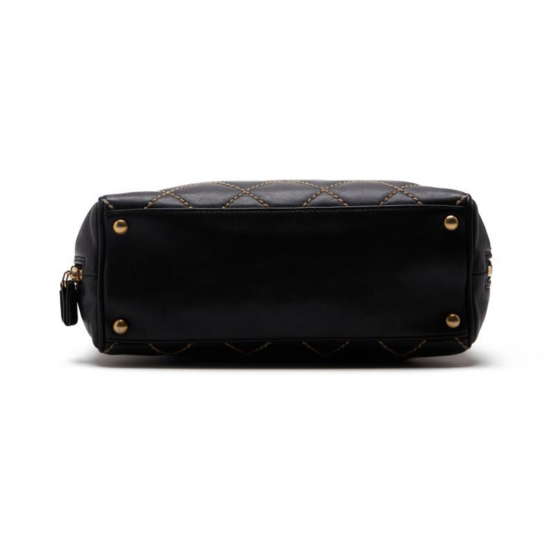 Chanel Double Chain Calf Leather Black