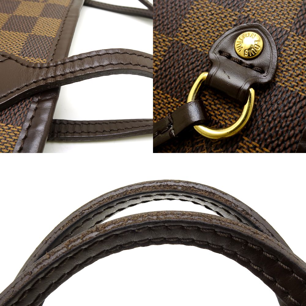 Louis Vuitton Damier Neverfull PM Ebene Tote Bag Brown