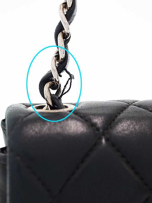 Chanel Mini Matelasse Chain Shoulder Bag Black