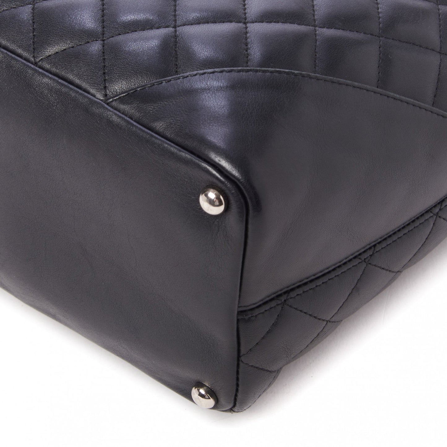 Chanel Calfskin Quilted Medium Cambon Tote Black