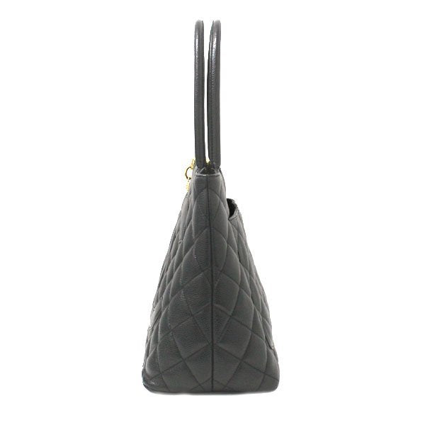 Chanel Tote Bag Caviar Skin Black GP Fittings