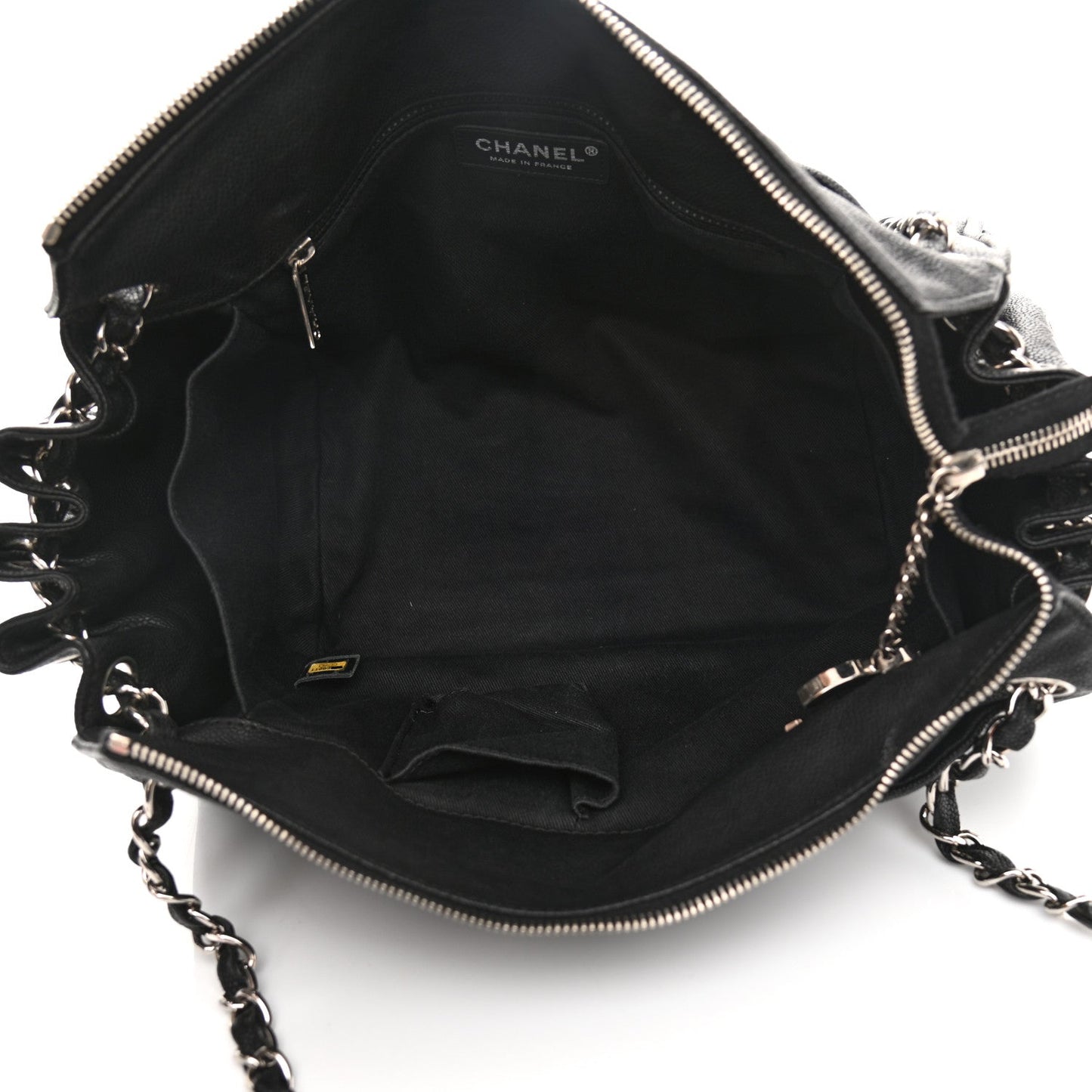 Caviar Diagonal Ligne Tote Black