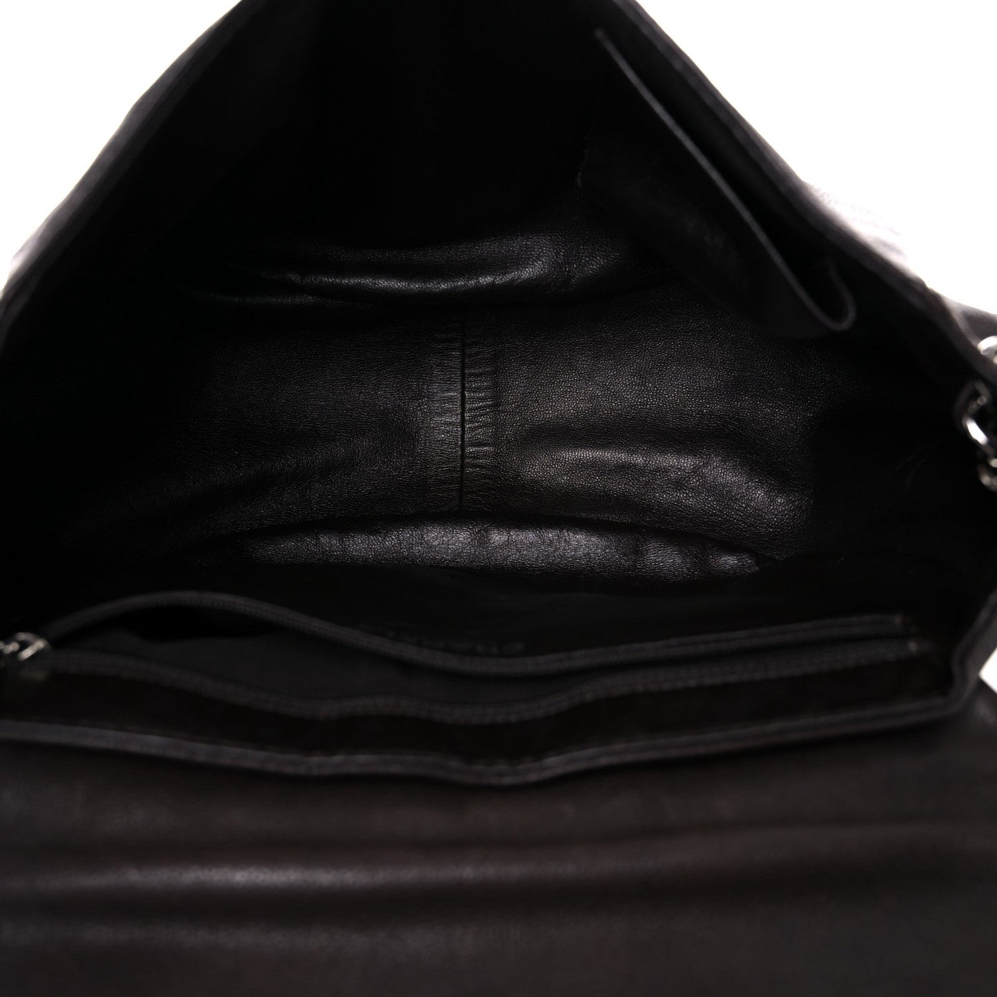Chanel Caviar Half Moon Large Flap Dark Brown