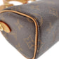 Louis Vuitton Nano Speedy Monogram Canvas Brown Leather Black