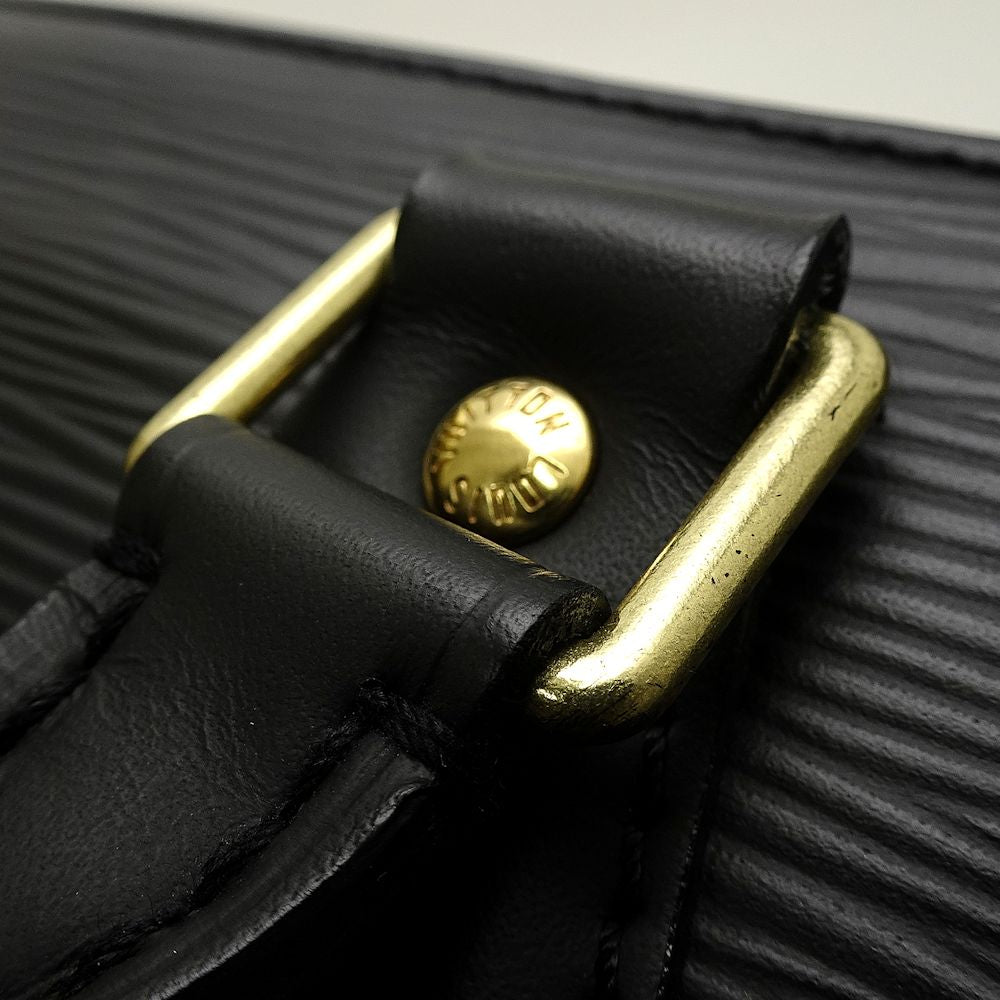 Louis Vuitton Epi Sac Plat Noir Tote Bag Black