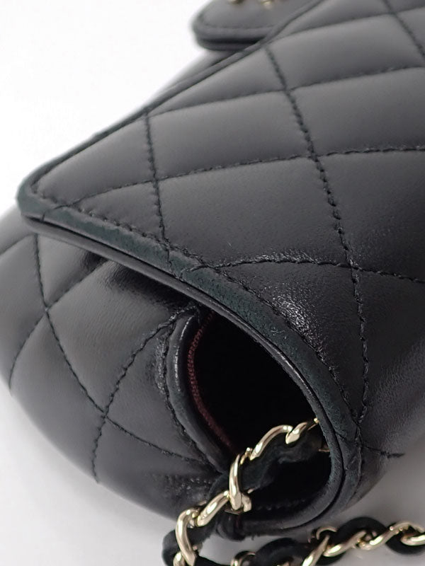 Chanel Matelasse Chain Pochette Shoulder Bag Black