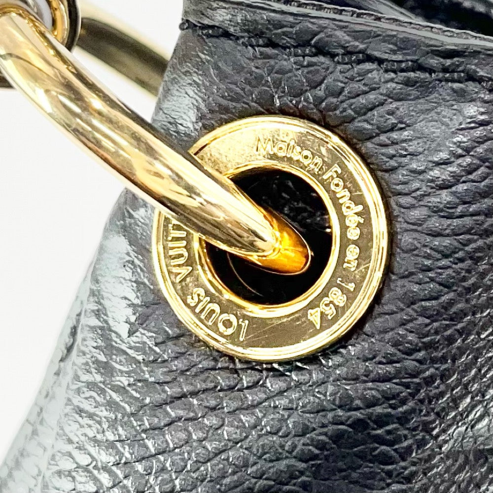 Louis Vuitton 2way Monogram Implant Spontini One Handbag  Black