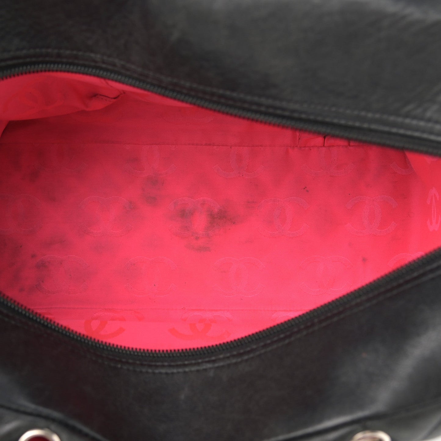 Calfskin Quilted Large Cambon Multipocket Reporter Black