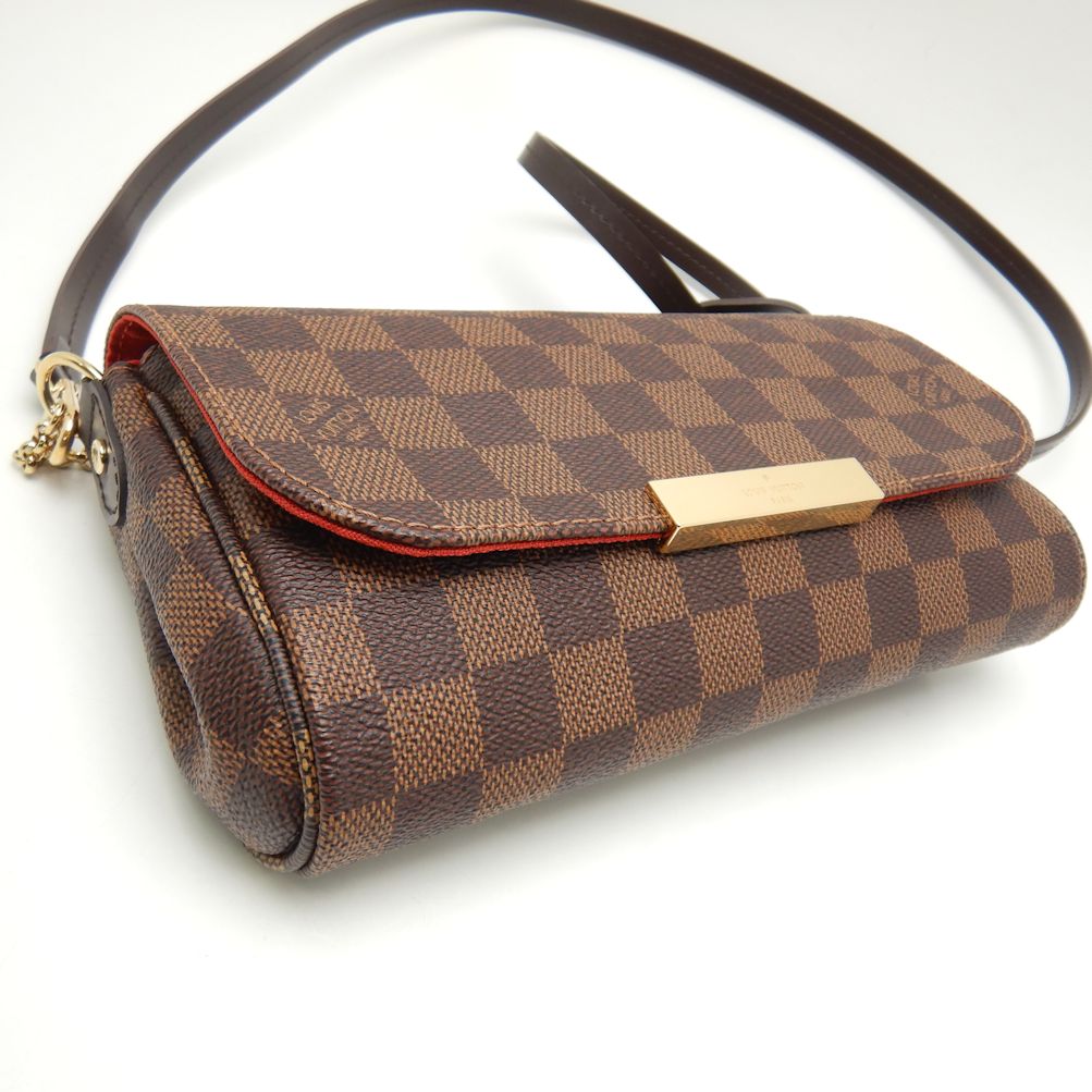 Louis Vuitton Damier Favorite PM Ebene 2WAY Bag Diagonal Brown