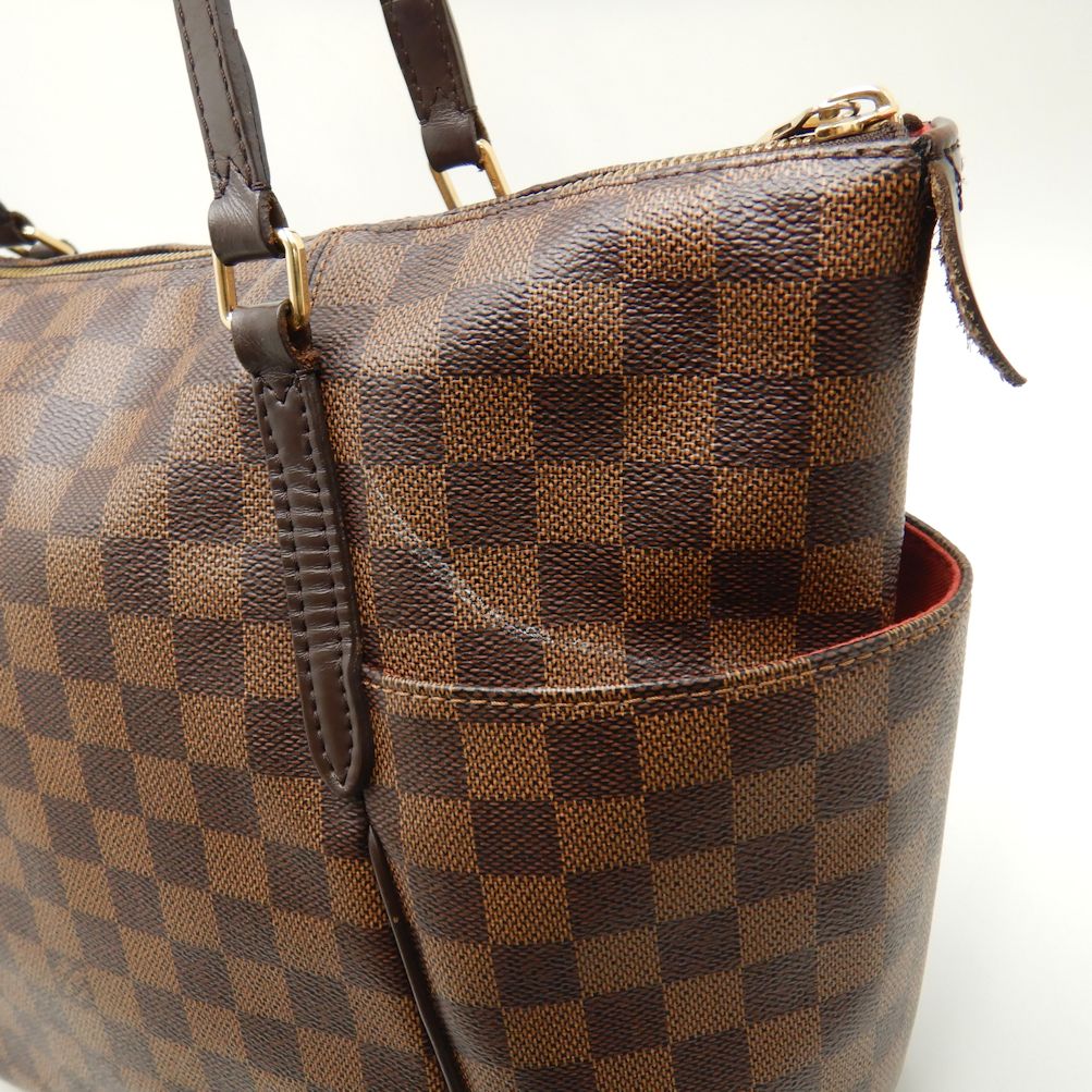 Louis Vuitton Damier Totally MM Ebene Shoulder Bag Brown