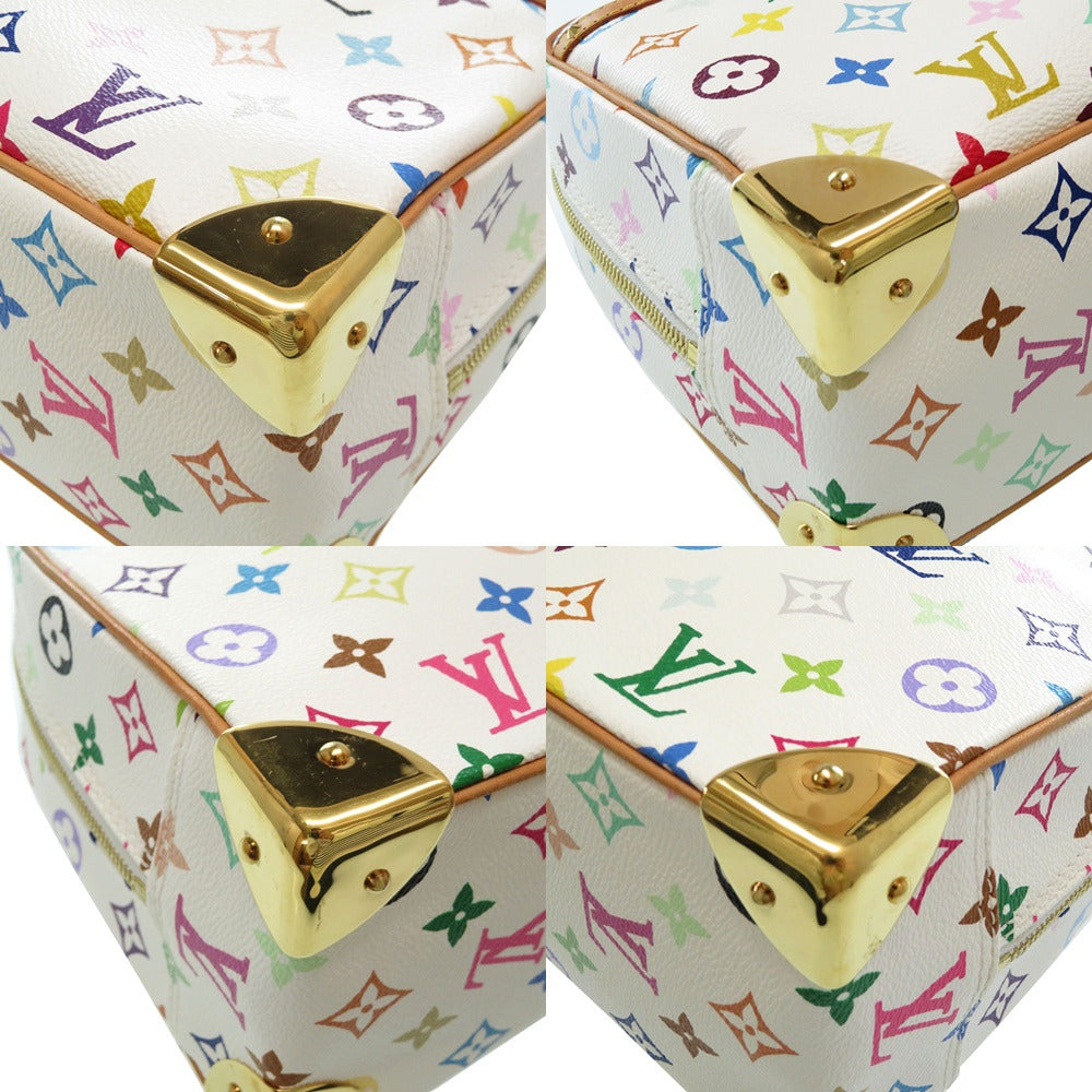 Louis Vuitton Monogram Multicolor Trouville Handbag White Bronze
