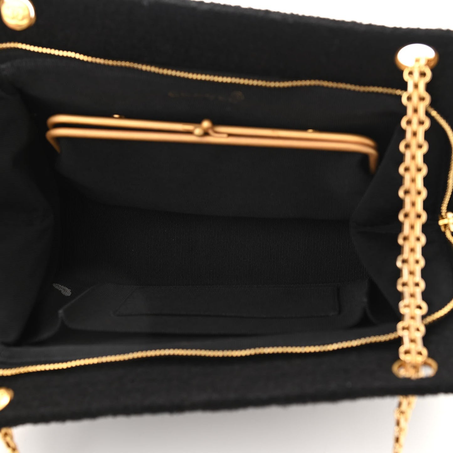 Chanel Jersey Quilted Shopping Tote Black