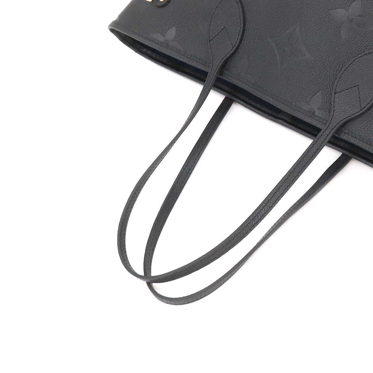 Louis Vuitton Monogram Emplant Neverfull MM Tote Bag Leather Noir Black