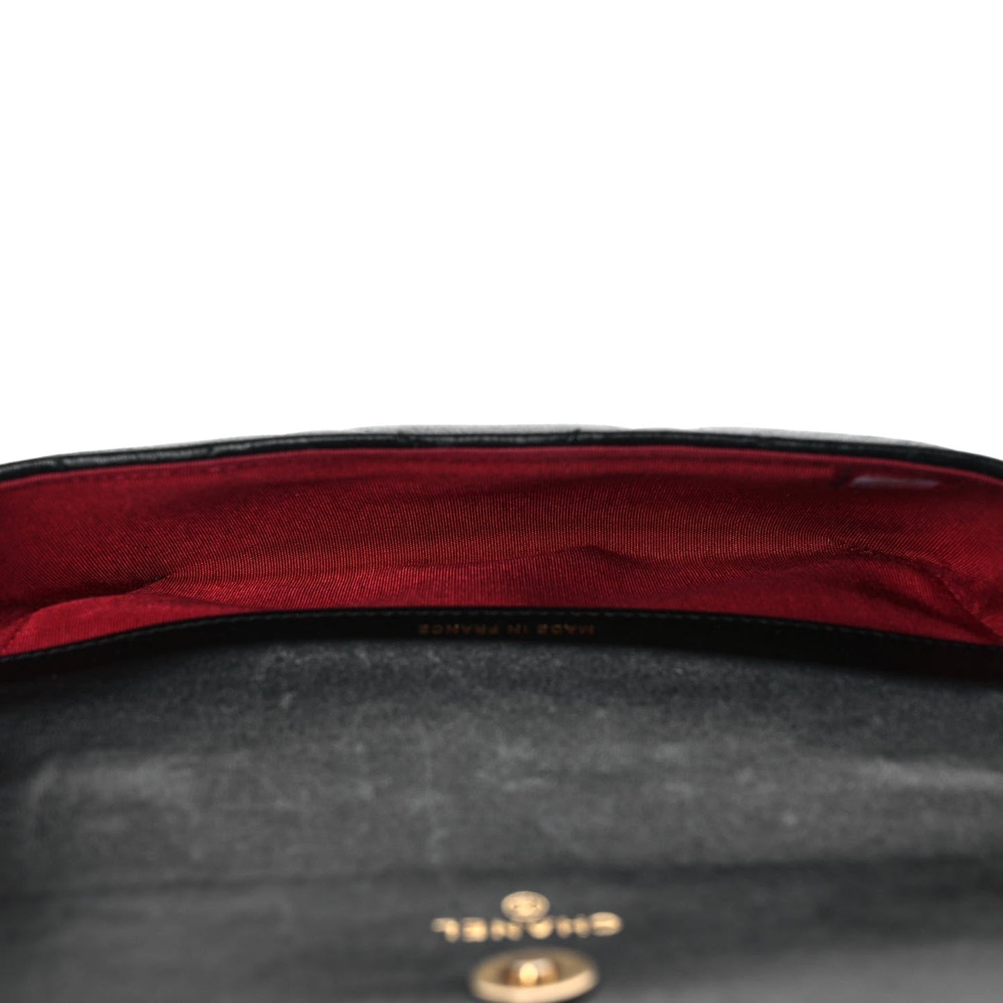 Chanel Goatskin Quilted Chanel 19 Glasses Case With Chain Black