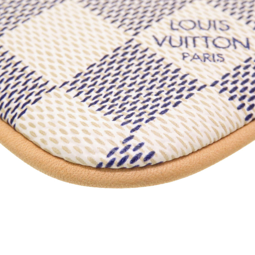 Louis Vuitton Damier Azur Pochette Mila MM Accessory Pouch white