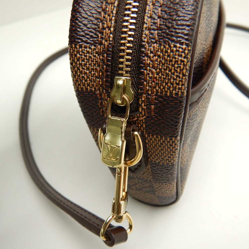 Louis Vuitton Damier Pochette Ipanema Ebene Diagonal Shoulder 2WAY Brown