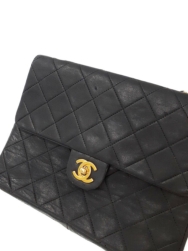 Chanel Matelasse Chain Shoulder Bag Black