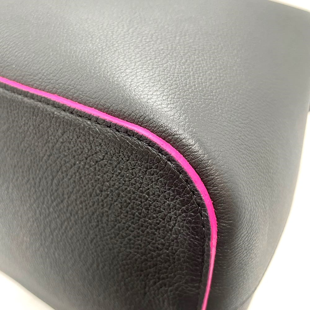 Louis Vuitton Lock Me Bucket Noir Fuchsia Leather 2way Shoulder Bag