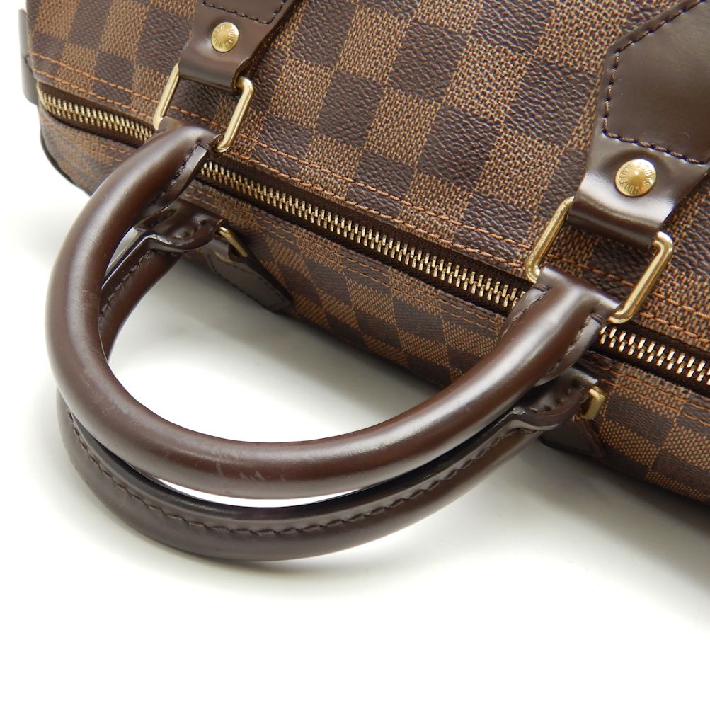 Louis Vuitton Damier Speedy 30 Ebene Boston Bag Brown