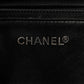 Caviar Quilted Round Shoulder Bag Black
