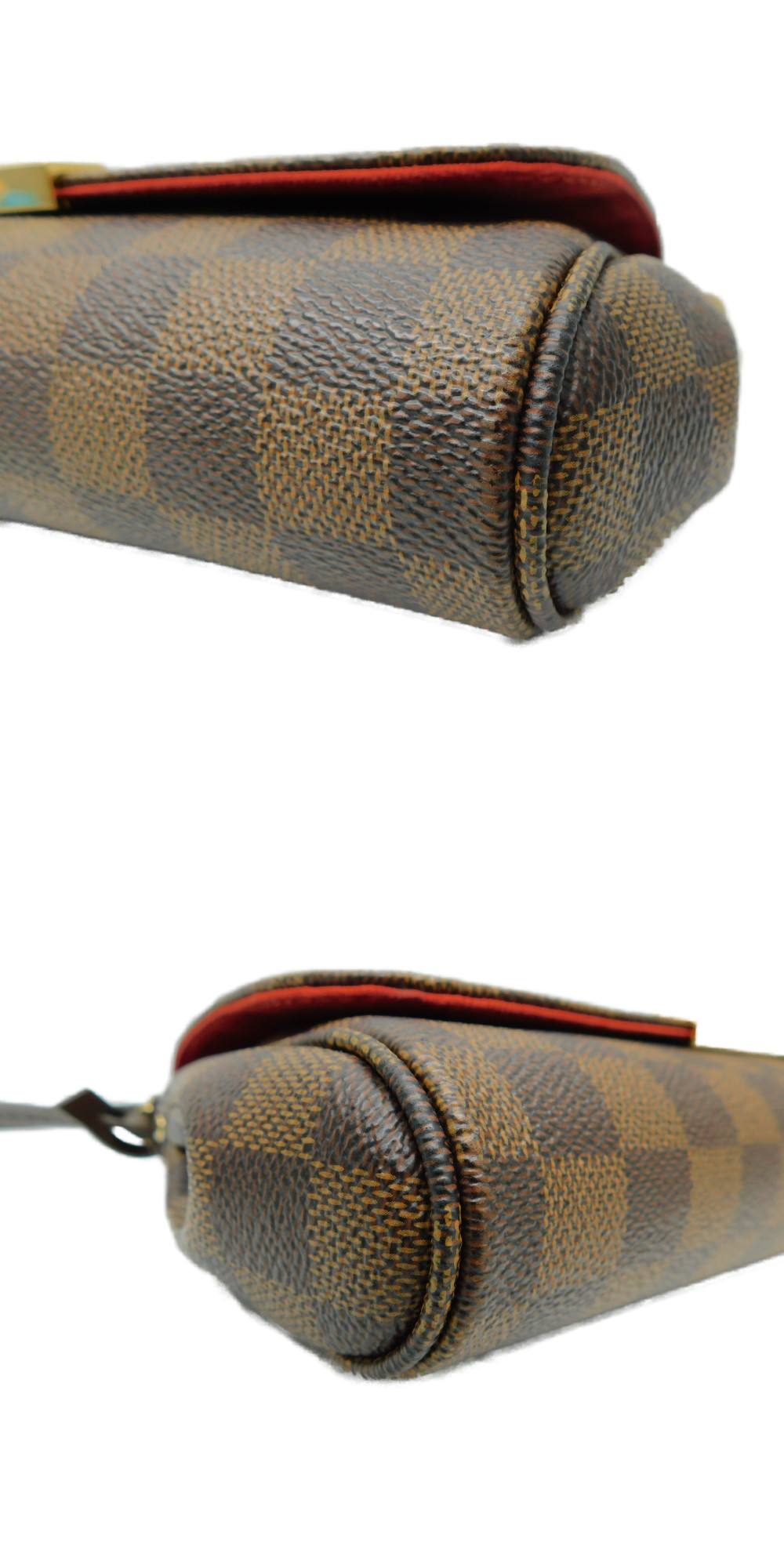 Louis Vuitton Favorite PM Damier Ebene Gold Hardware Handbag
