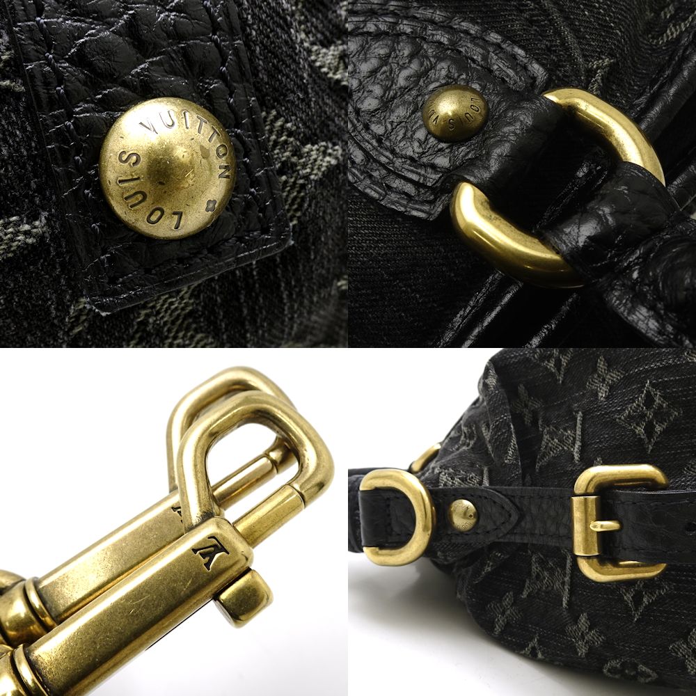 Louis Vuitton Monogram Denim Neo Cabbie MM Noir 2WAY Bag Black