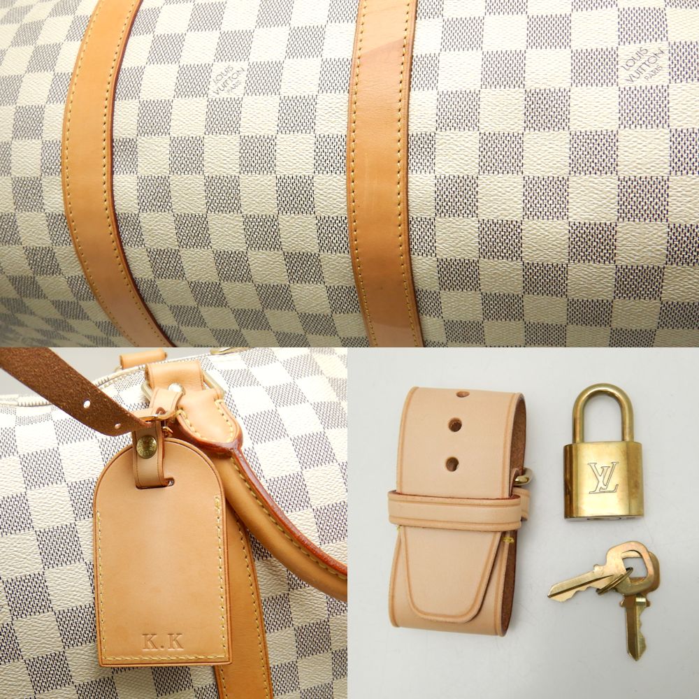 Louis Vuitton Damier Azur Keepall 50 Boston Bag