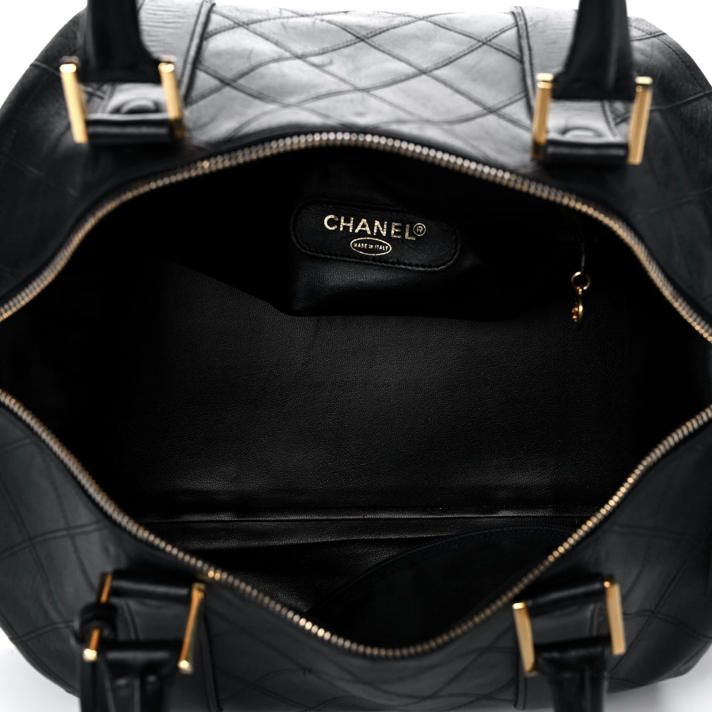 Calfskin Stitched CC Boston Black