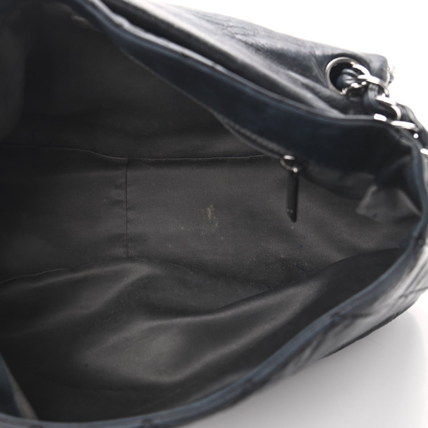 Lambskin Quilted Small Sharpei Flap Black