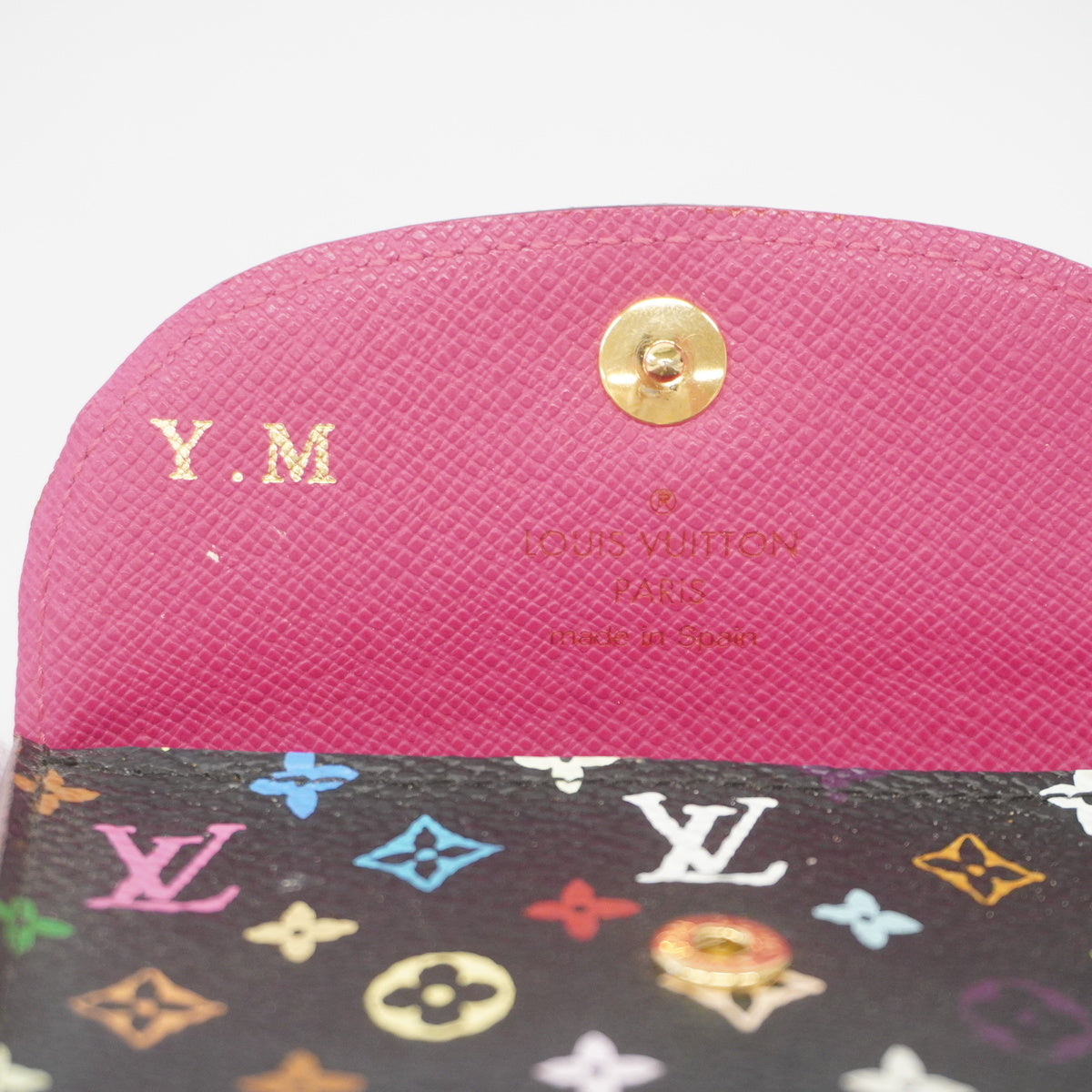 Louis Vuitton Card Holder Monogram Multicolor Black