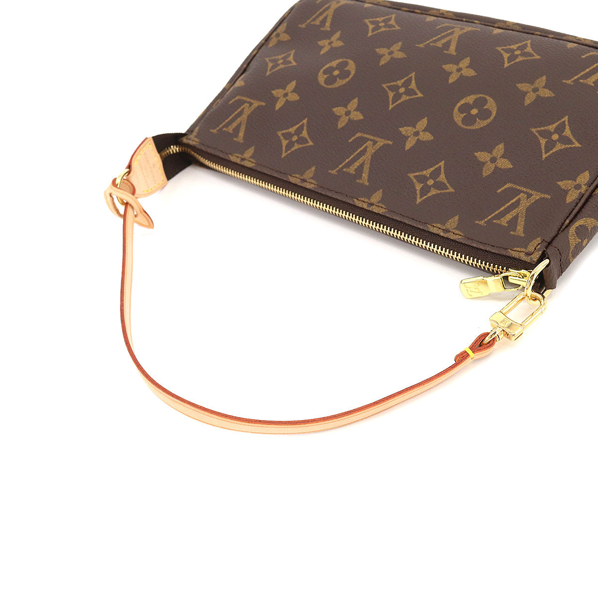 Louis Vuitton Monogram Pochette Accessoires Brown Gold Metal Fittings