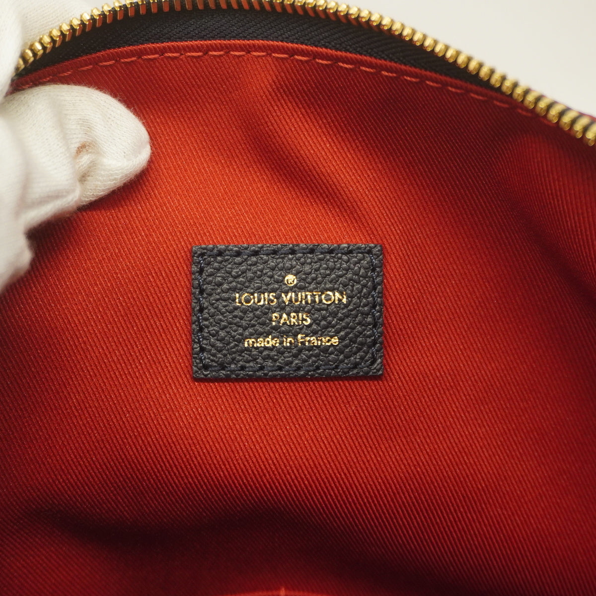 Louis Vuitton Monogram Implant Ponthieu PM Shoulder Bag Marine Rouge
